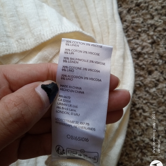 Free People FP Beach Women's Veda Knit Ribbed Midi Skirt Ivory Size XS - Picture 8 of 8